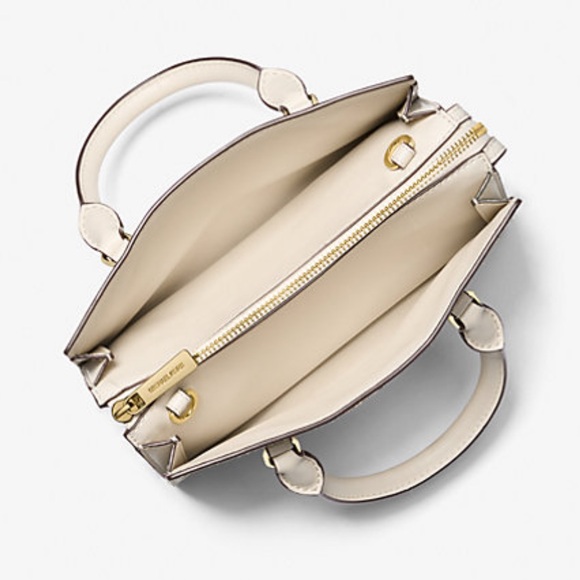 Michael Kors Sheila Sm Central Zip Floral Embellished Satchel Crossbody NWT - Picture 4 of 16